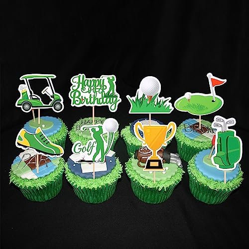 ZHUOWEISM 32PCS Golf Trophy Cupcake Toppers