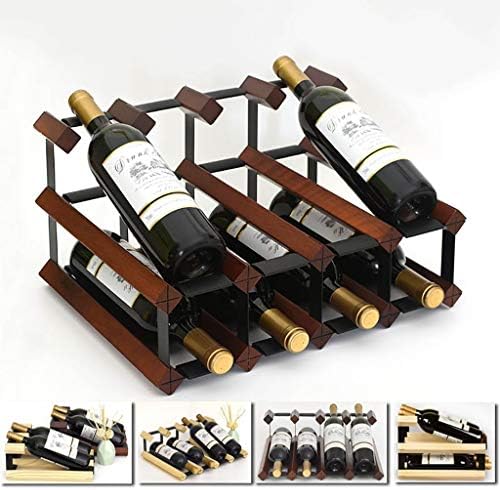 Wooden Metal Wine Rack 4-5 Bottle Capacity