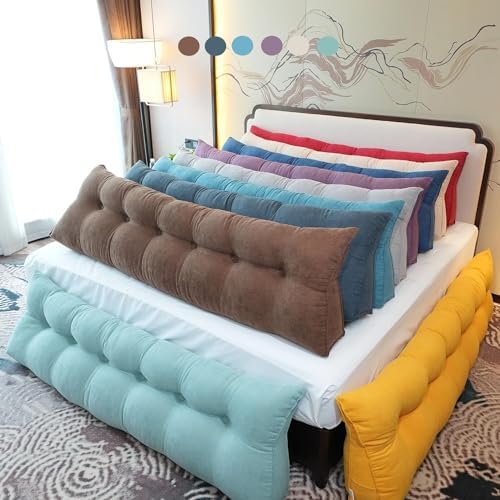 Queen Headboard Pillow - Coffee 315 Inches Double Layer