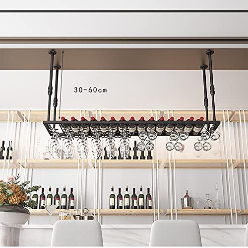 Stylish Hanging Wine Glass Rack with Adjustable Height