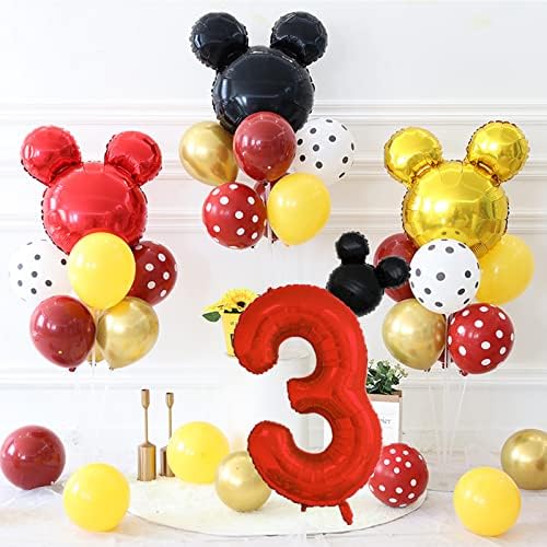 HIBILDER 40 Inch Red Balloon Mini Mouse Head Decor