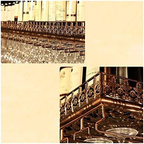 ALDEPO Wall-Mounted Wine Racks 150x35cm Bronze Tilted Straight