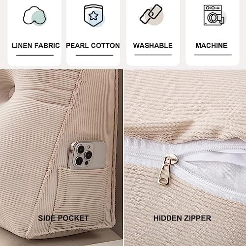 COZMAX Queen Size Triangular Headboard Pillow
