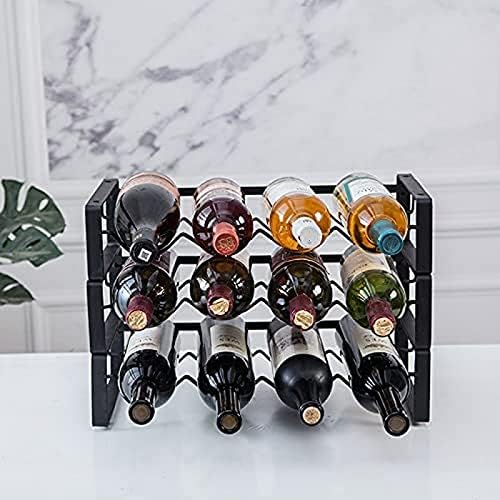 Freestanding 3 Tier Wine Rack for 12 Bottles Storage