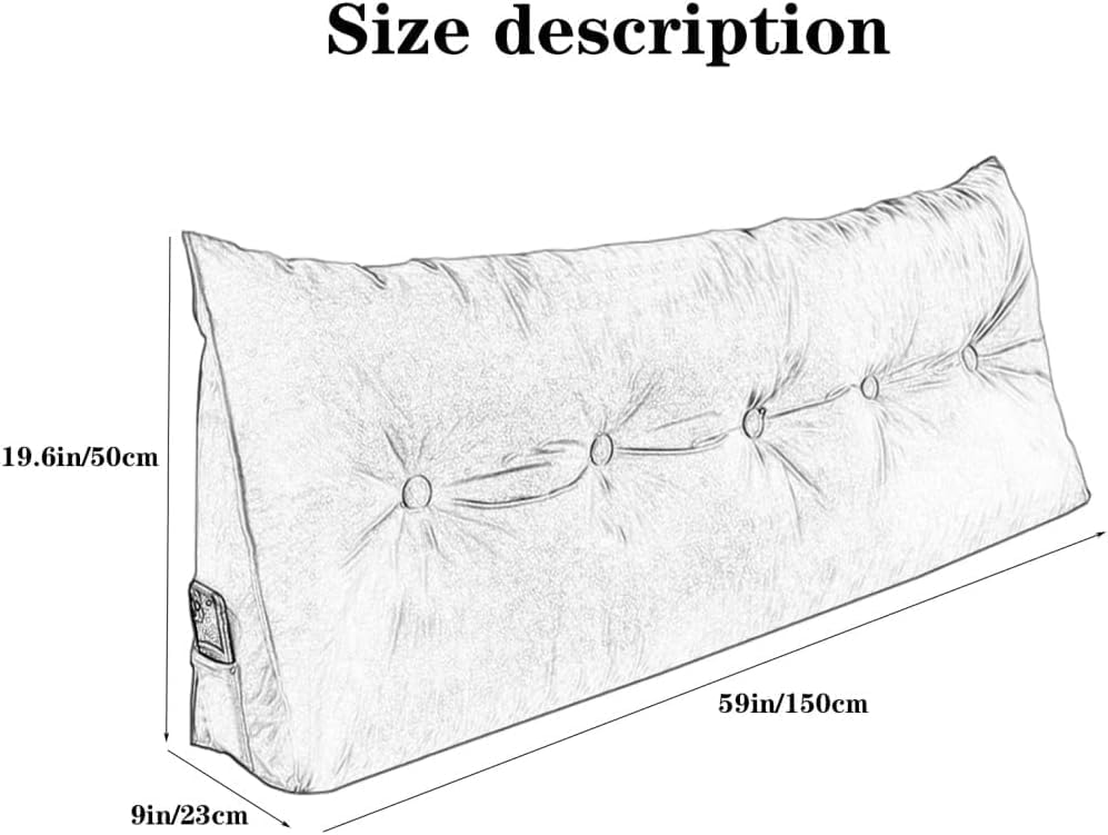 COZMAX Velvet Reading Wedge Pillow with Back Support