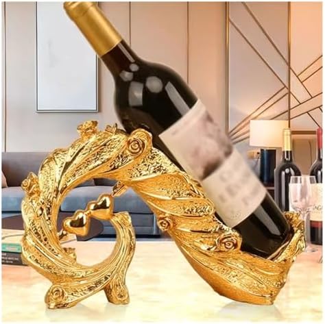 SONGCHAO Gold Peacock Wine Bottle Holder