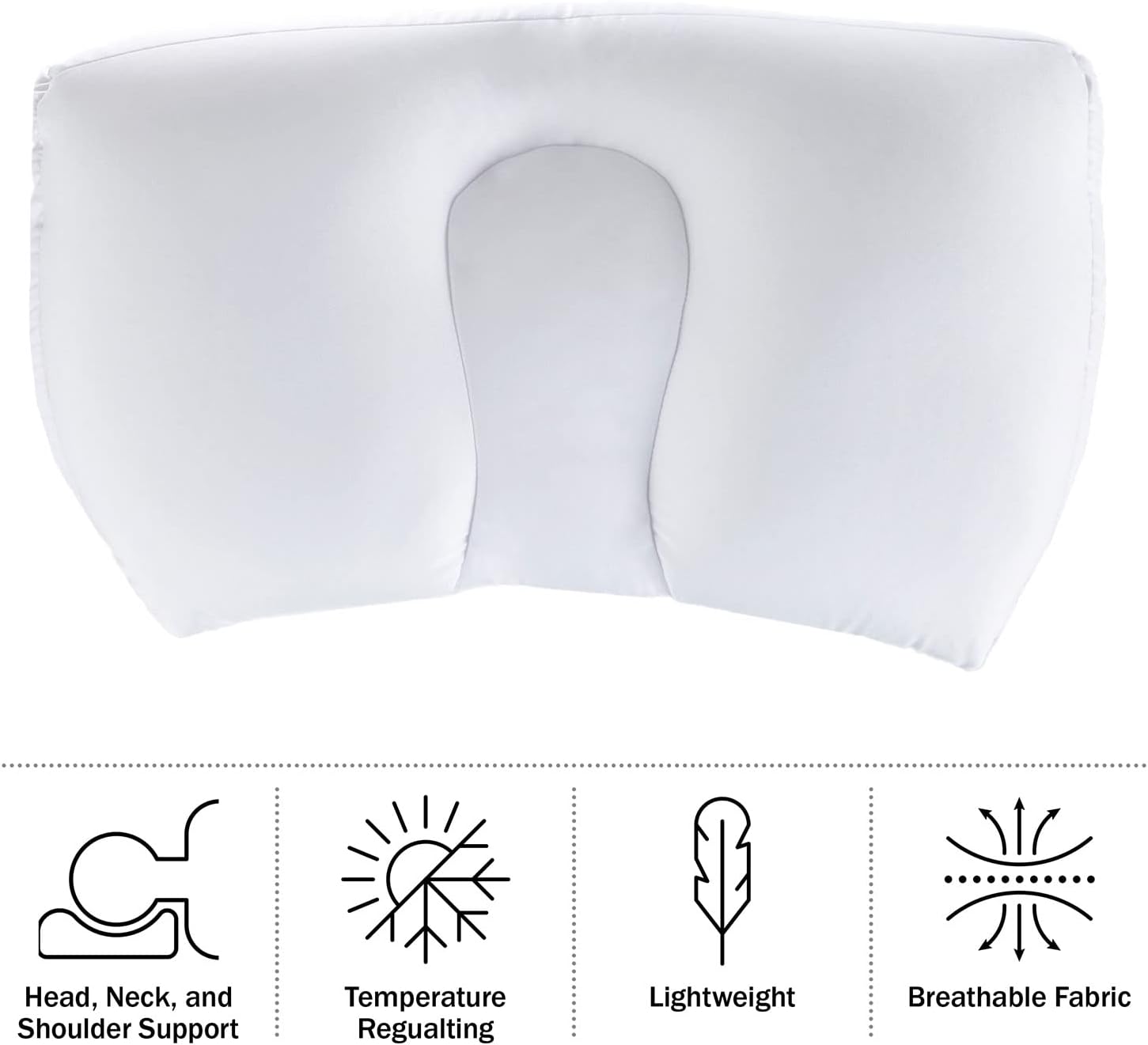 Lavish Home Microbead Pillow - White