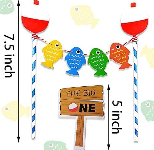 JeVenis One Banner Fishing Party Decoration