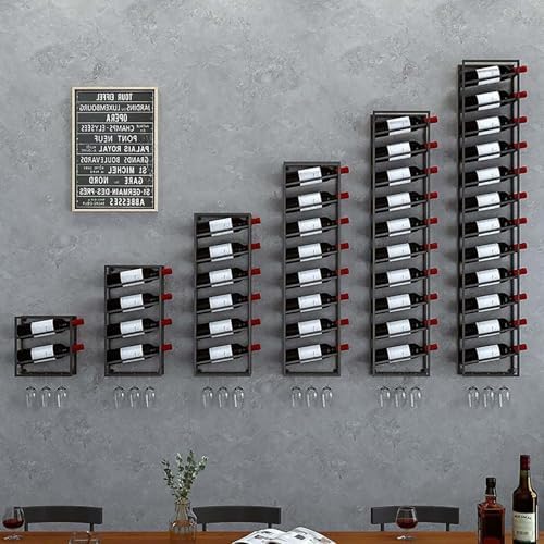 Wall-Mounted Wine Rack with 12 Tiers for Home Bar and Kitchen