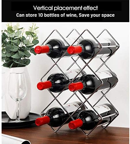 ADOUS HOUSE 10 Bottle Wine Storage Stand Cabinet