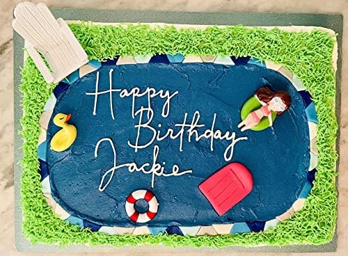 Hawaiian Beach Cake Toppers Non-Edible 8-Piece Set