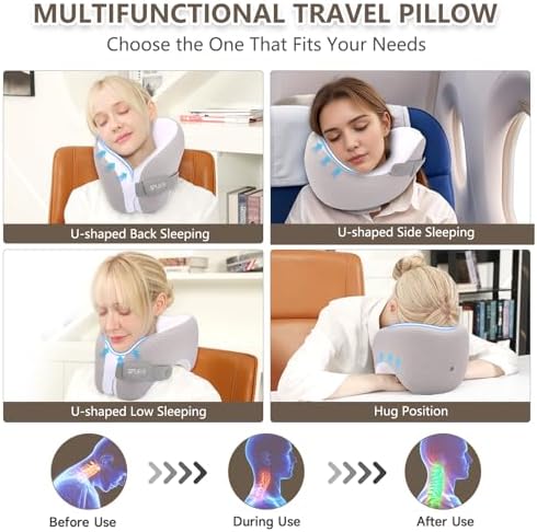 SPUER 2in1 Ergonomic Travel Neck Pillow