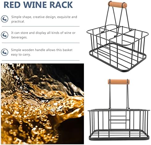 Zerodeko 6-Bottle Wine Holder with Stable Base