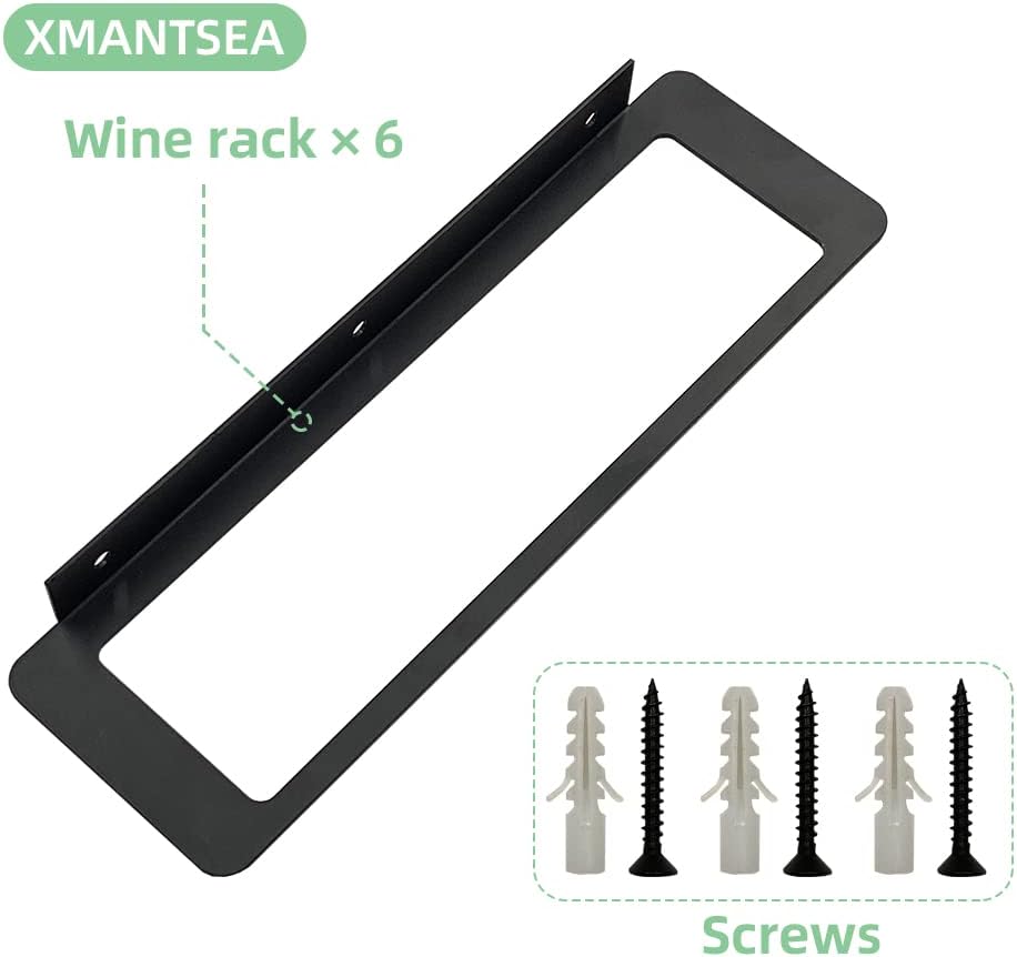 XMANTSEA Wall-Mounted Wine Rack Set of 6