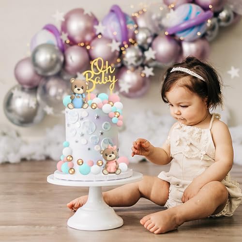 33 PCS Bear Cake Toppers for Baby Shower and Gender Reveal 1