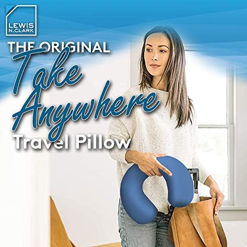 Lewis N Clark Mood Neck Pillow Blue