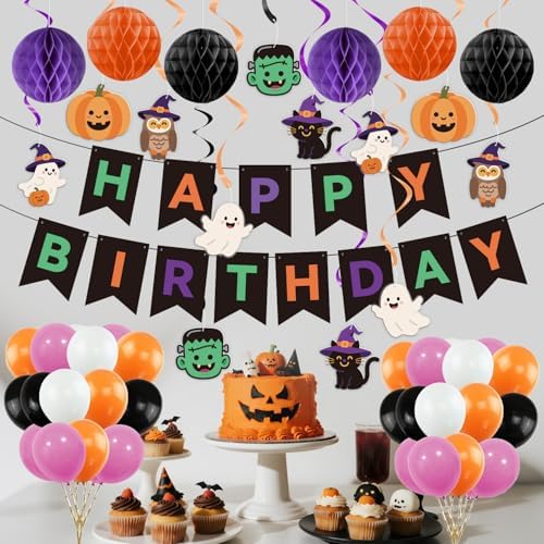 Happy Halloween Birthday Party Decor Set