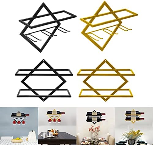 SHQ Wall-Mounted Steel Wine Rack 2 Bottles