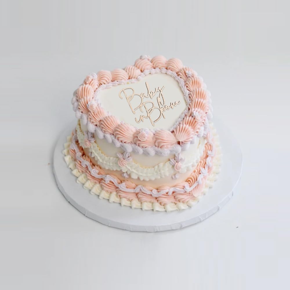 Baby in Bloom Wooden Cake Topper for Baby Showers and Birthdays