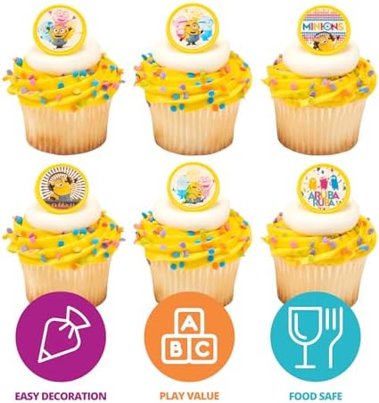 Despicable Me Minions Cupcake Rings 24 Pack