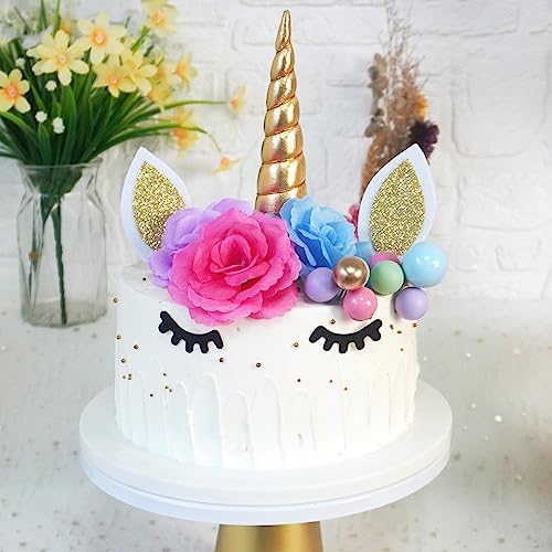 DRWATE 38 PCS Unicorn Cake Toppers Birthday Decorations