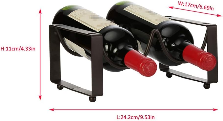 Sleeri 1 Tier Metal Wine Rack for Kitchen Countertop