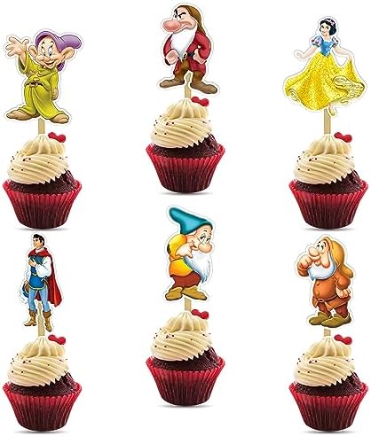 Seyal Snw Whte and the Sevn Dwafs Cupcake Topper