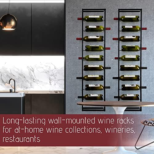 YANGSHUO Wall-Mounted Wine Rack for 10 Bottles - 4ft Vertical Organizer