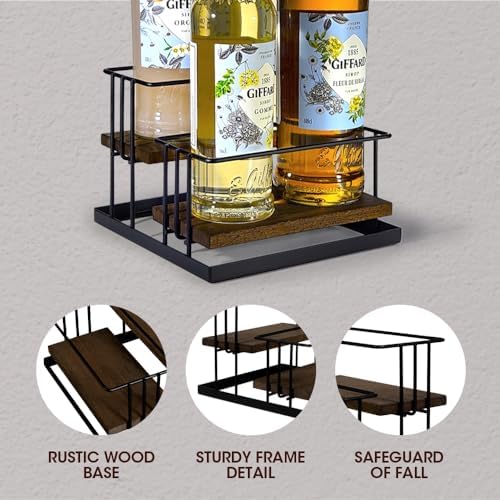 J JACKCUBE DESIGN 2 Tier Syrup Bottle Holder Rack