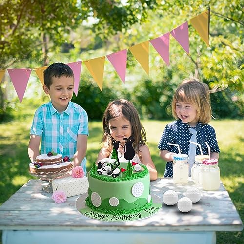 MEMOVAN Golf Theme Cake Toppers with Cart Flag