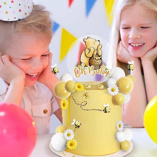 Winnie Bear Baby Shower Cake Topper Set
