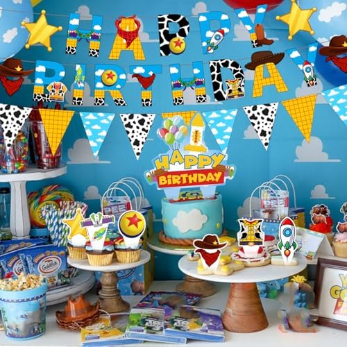 ZlucYYoo Cartoon Story Party Decorations 1
