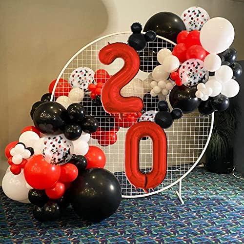 HIBILDER 40 Inch Red Balloon Mini Mouse Head Decor