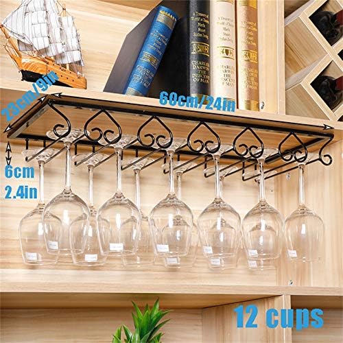 CGF Wall-Mounted Wine Rack Organizer Black 3040506070x23x6cm