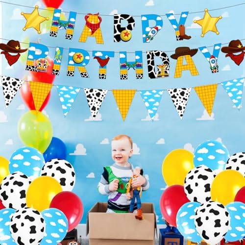 ZlucYYoo Cartoon Story Party Decorations 1