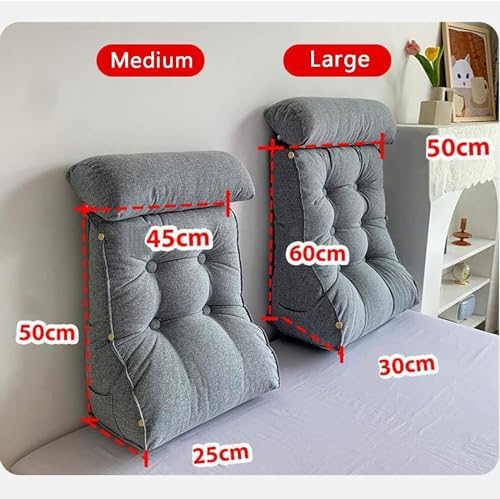 COZMAX Reading Pillow with Storage Pocket and Adjustable Backrest