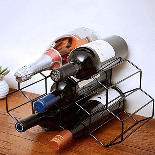 CLoxks 7 Grid Golden Metal Wine Rack