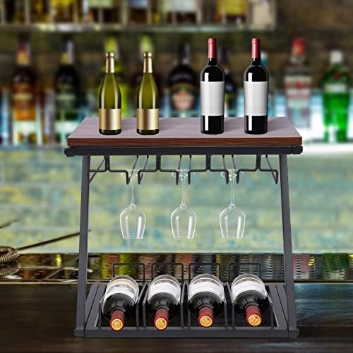 2 Tier Freestanding Wine Rack Holder Black