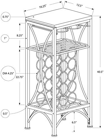 Monarch Specialties 3347 Freestanding Wine Rack 1