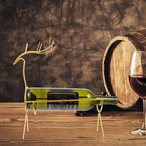 LIOOBO Xmas Wine Holder Wrought Iron Elk Rack