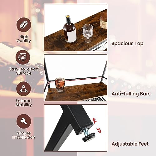 LOKO 4-Tier Freestanding Wine Rack with 32 Bottle Capacity