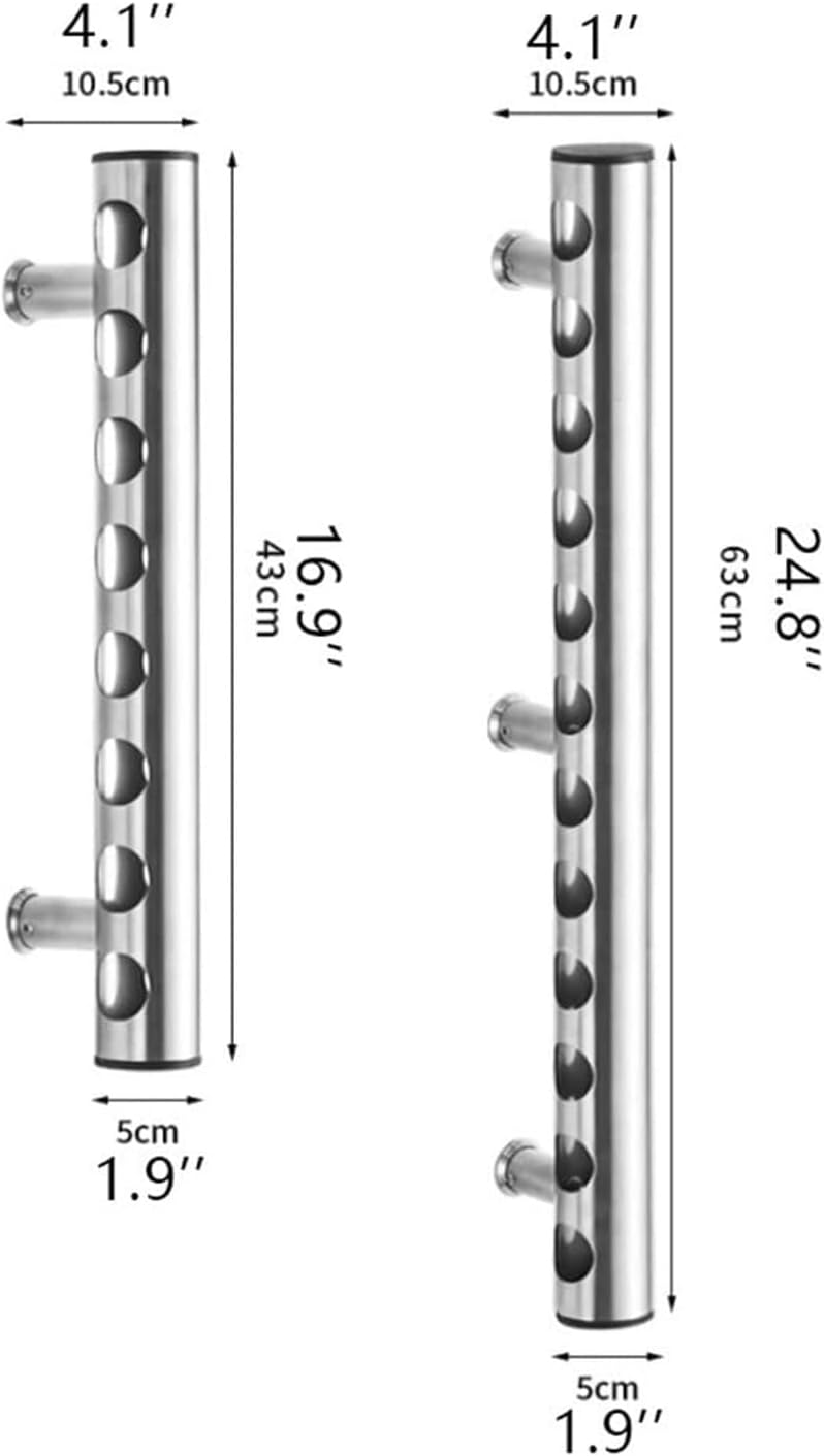 OXOAMP Wall-Mounted Wine Rack 304 Stainless Steel 12 Holes 1