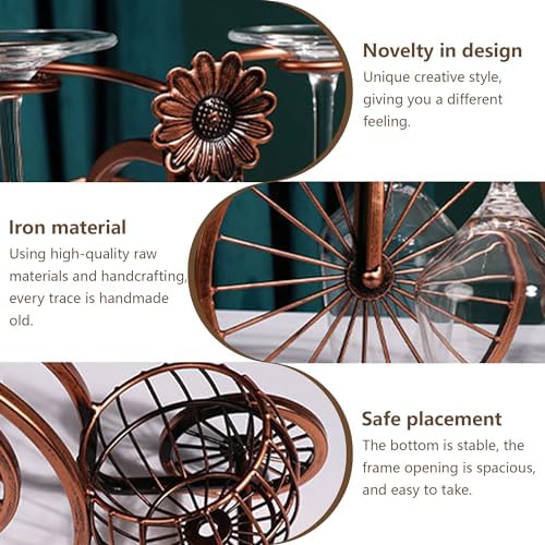 Bike Shaped Wine Bottle Holder Freestanding Countertop Wine Rack
