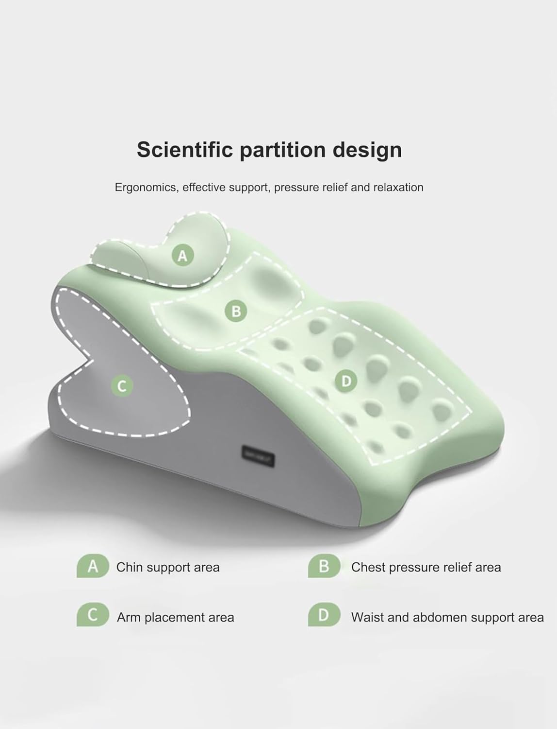 Ergonomic Prone Pillow for Face Down Rest