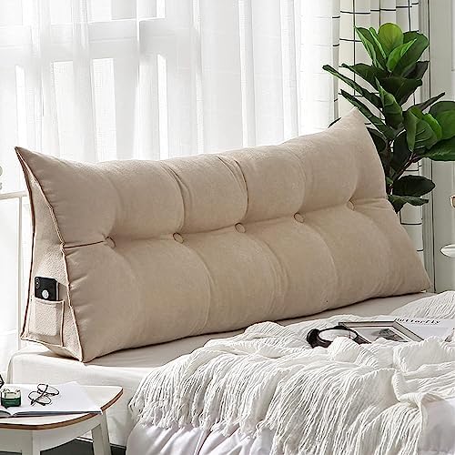 COZMAX Triangular Headboard Pillow with Removable Cover
