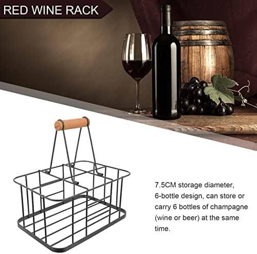 Zerodeko 6-Bottle Wine Holder with Stable Base