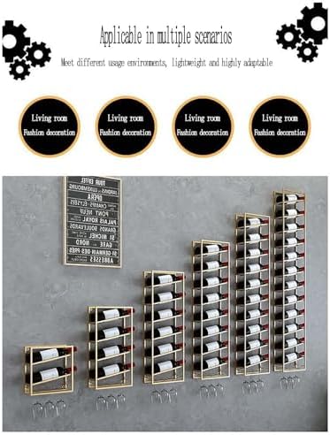 Wall-Mounted Wine Rack with 12 Tiers for Home Bar and Kitchen