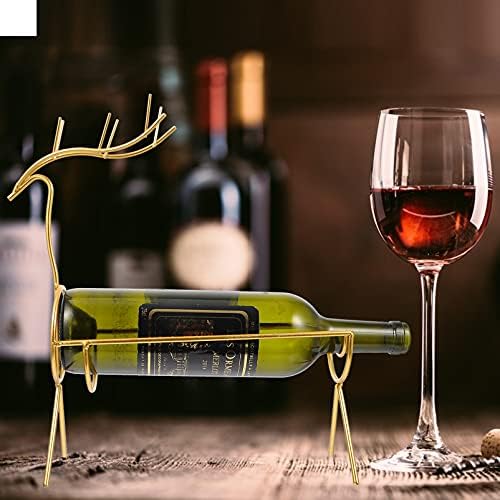 LIOOBO Xmas Wine Holder Wrought Iron Elk Rack