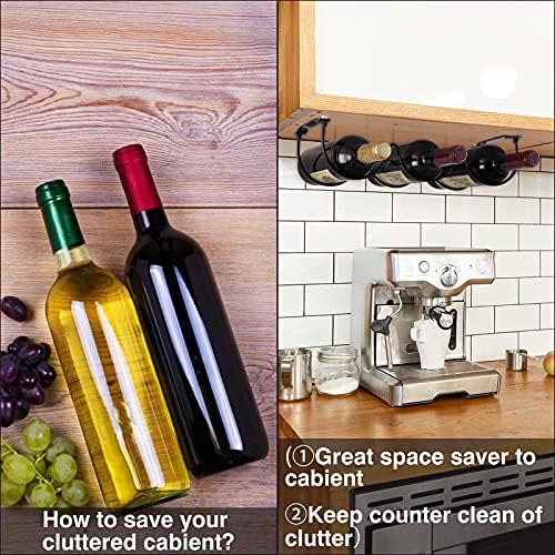FOMANSH Wall-Mounted Wine Rack - Space-Saving Kitchen Organizer