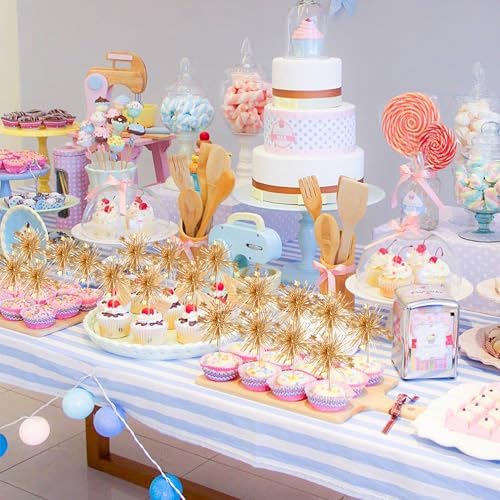 ZHUOWEISM 30PCS Foil Firework Cupcake Toppers